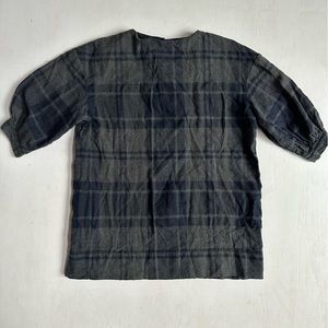 Makie Clothier Navy Blue Plaid Shift Dress 4Y